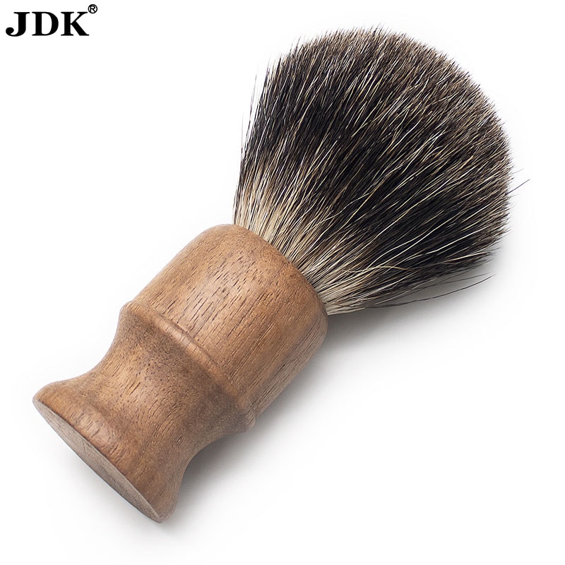 YZ Series Black Walnut Wood Handle Pure Badger Lather Brush