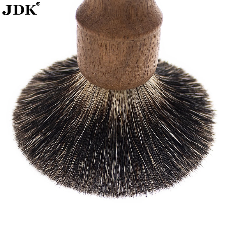 YZ Series Black Walnut Wood Handle Pure Badger Lather Brush