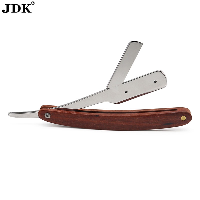 Replaceable Blade Yellow Sandalwood Scales Straight Razor Shavette R-DCT04